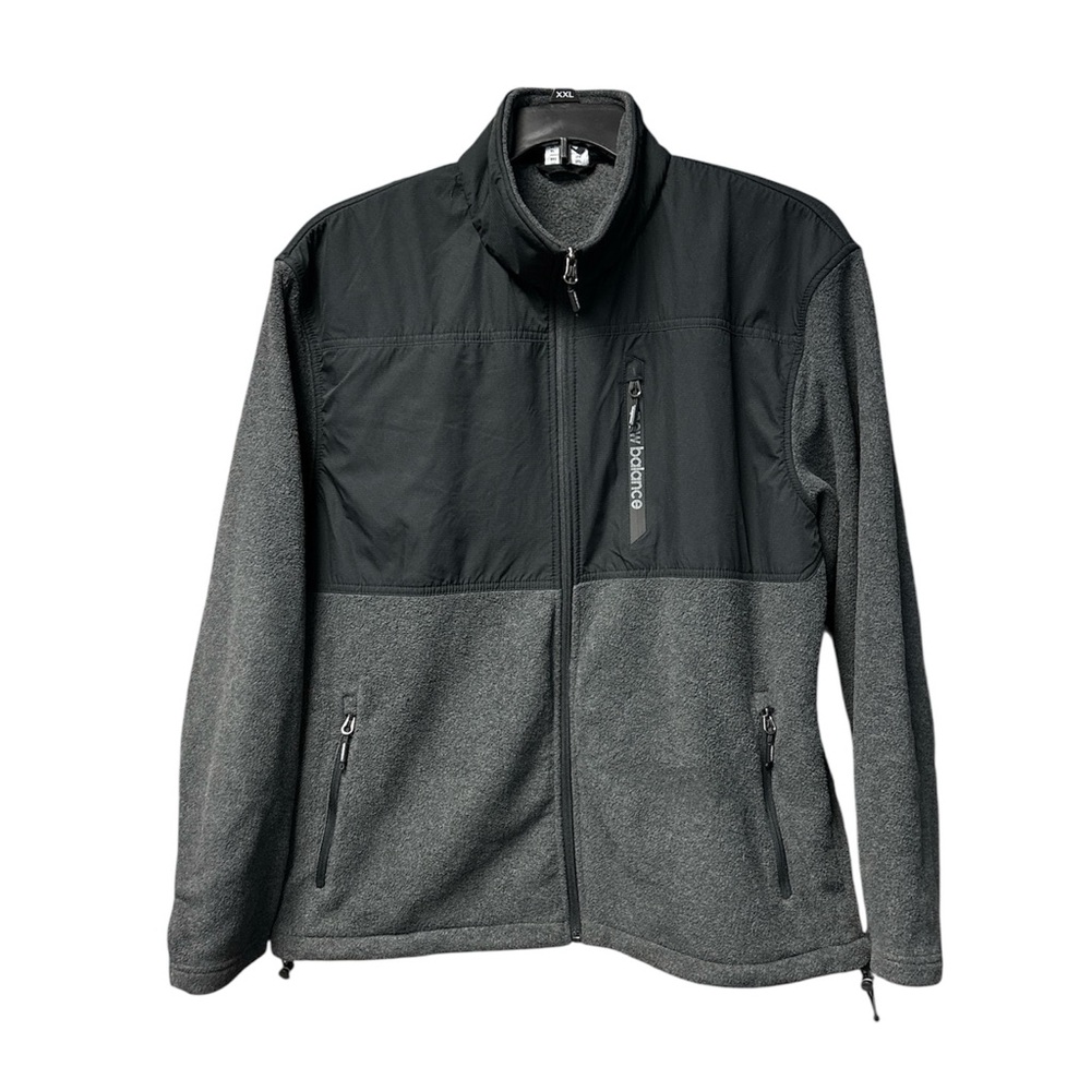 New Balance Men’s Full Zip High Neck Gray and Black Performance Jacket Size XL